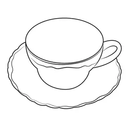 Painted Cup And Saucer