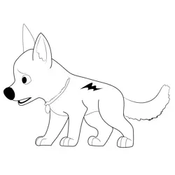 Sad Bolt Free Coloring Page for Kids