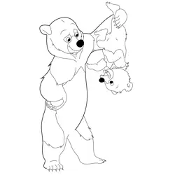 Stunt Brother Bear Free Coloring Page for Kids