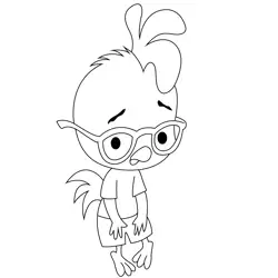 Unlucky Chicken Little Free Coloring Page for Kids