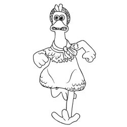 Chicken Run 2 Free Coloring Page for Kids