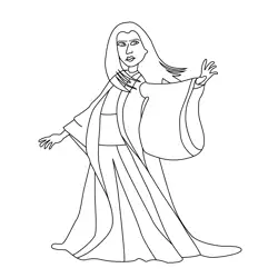 Kubo s mother sariatu Kubo and the Two Strings Free Coloring Page for Kids
