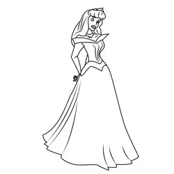 Charming Aurora Free Coloring Page for Kids