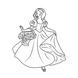 Snow White Having Flowers Basket