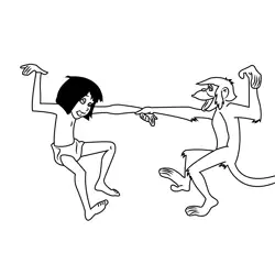 Mowgli Dancing With Monkeys