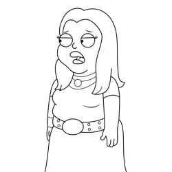Debbie Hymen American Dad! Free Coloring Page for Kids