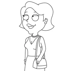 Kristy White American Dad! Free Coloring Page for Kids