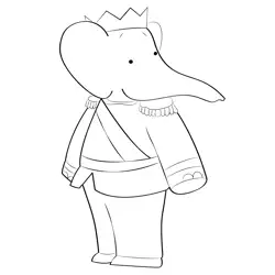 The King Babar Standing And Looking Behind