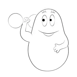Barbapapa Exercise Free Coloring Page for Kids