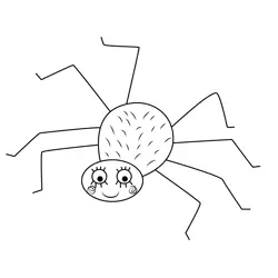 Madame Spider Ben & Holly's Little Kingdom Free Coloring Page for Kids