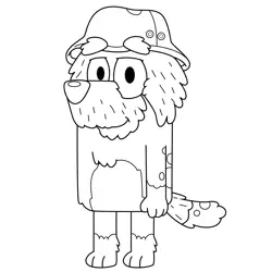 Mort Bluey Free Coloring Page for Kids
