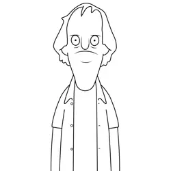 Dino Bob's Burgers Free Coloring Page for Kids