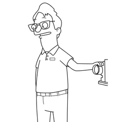 Dominic Bob's Burgers Free Coloring Page for Kids