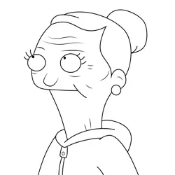 Edith Cranwinkle Bob's Burgers Free Coloring Page for Kids