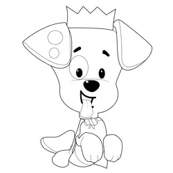 King Bubble Puppy Free Coloring Page for Kids