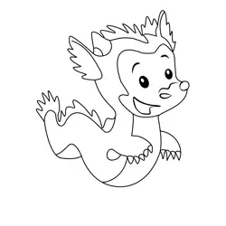 The Dragon Puppy From Bubble Guppies Free Coloring Page for Kids