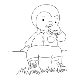 Eating Charley Free Coloring Page for Kids