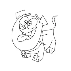 Cujo (Puppy) Danny Phantom Free Coloring Page for Kids