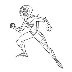 Valerie Gray Ghost Hunter Danny Phantom Free Coloring Page for Kids