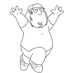 Chris Griffin Happy Family Guy Free Coloring Page for Kids