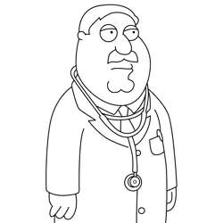 Dr. Hartman Family Guy Free Coloring Page for Kids