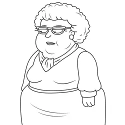 Helen Schlotz Family Guy Free Coloring Page for Kids