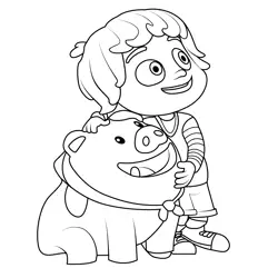 Best friend Kazoops! Free Coloring Page for Kids