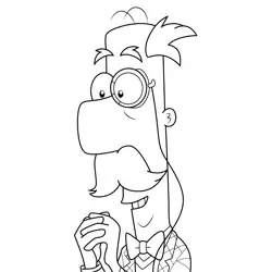 Reginald Fletcher Phineas and Ferb Free Coloring Page for Kids