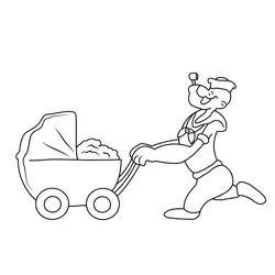 Popeye With Baby Cart