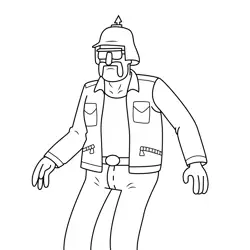 Wasp Leader Regular Show Free Coloring Page for Kids
