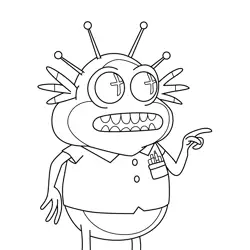 Scroopy Noopers Rick and Morty Free Coloring Page for Kids