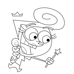 Wanda Fairly Odd Parents Free Coloring Page for Kids