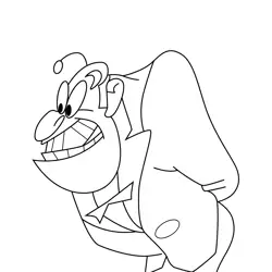The Announcer Salesman The Ren & Stimpy Show Free Coloring Page for Kids