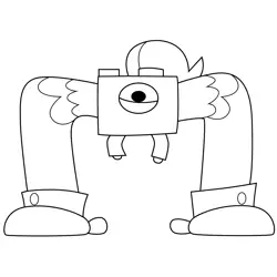 Friend Guy Unikitty Free Coloring Page for Kids