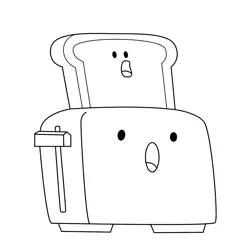 Toaster and Toast Unikitty Free Coloring Page for Kids