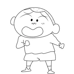 Masao Sato Crayon Shin chan Free Coloring Page for Kids