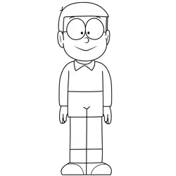 Nobita Standing Doraemon