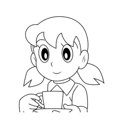 Shizuka Drinking Tea Doraemon