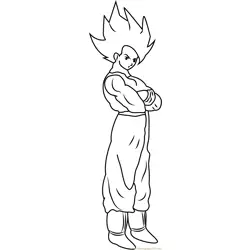 Goku Free Coloring Page for Kids