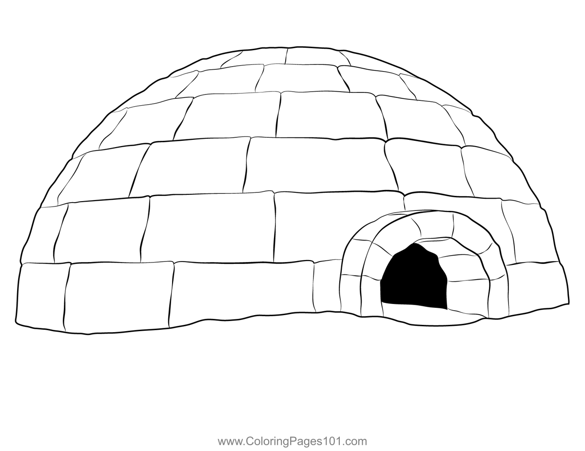 Igloo Printable Coloring Page Printable Templates The Best Porn Website