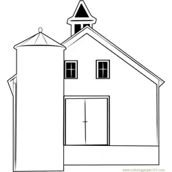 Tithe Barn Free Coloring Page for Kids