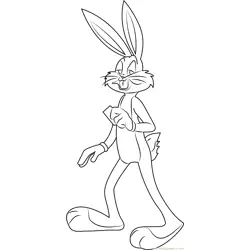 Bugs Bunny Hare Free Coloring Page for Kids