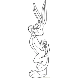 Jumping Bugs Bunny Free Coloring Page for Kids