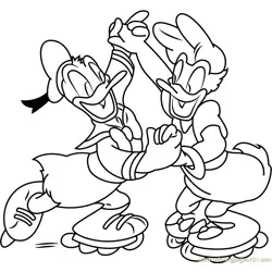 Donald and Daisy Play Skating