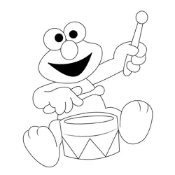 Elmo Playing Drum