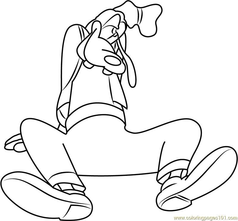 Cute Goofy Coloring Page - Free Goofy Coloring Pages : ColoringPages101.com