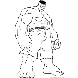 Furious Hulk Free Coloring Page for Kids