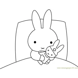 Beautiful Miffy Free Coloring Page for Kids