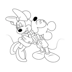 Mickey Minnie Mouse Kiss