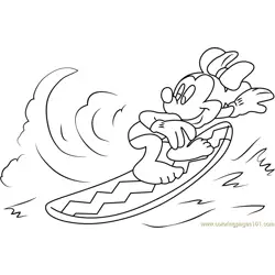 Minnie Mouse Surfing